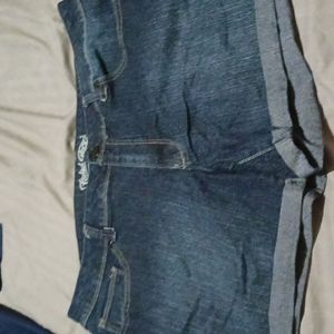 Jean shorts, faded glory, short 16, navy blue